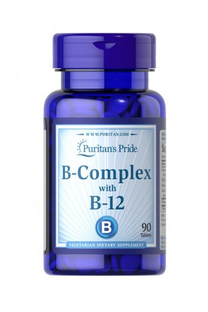 Vitamin B-Complex and Vitamin B-12 90caps